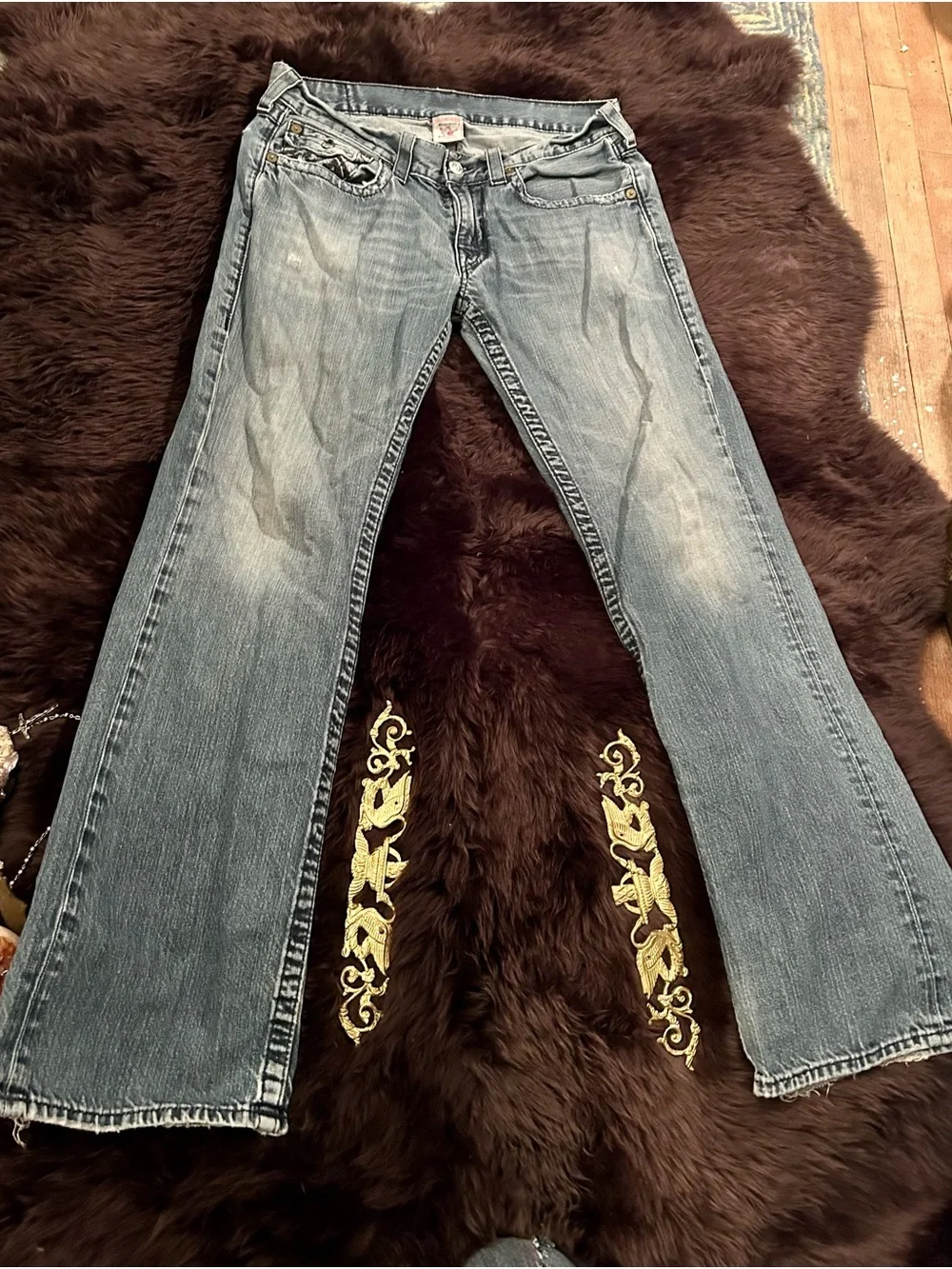 VINTAGE TRUE RELIGION SUPER T STRAIGHT LEG JEANS